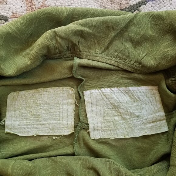 Citron Silk Tunic Top with Asian Motif - Picture 11 of 16